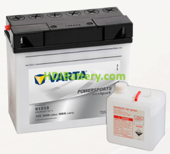 Bateria para moto Varta 12v 19ah 100A PowerSports Freshpack 51913 186 x 82 x 171 mm