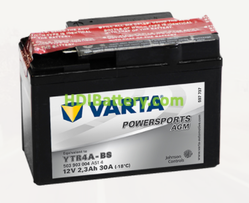Bateria para moto Varta 12v 2,3ah 30A PowerSports AGM YTR4A-BS 114 x 49 x 86 mm