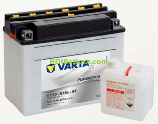 Bateria para moto Varta 12v 20ah 260A PowerSports Freshpack SY50-N18L-AT 205 x 90 x 162 mm
