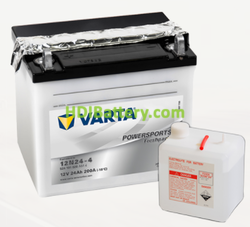 Bateria para moto Varta 12v 24ah 200A PowerSports Freshpack 12N24-4 186 x 125 x 178 mm