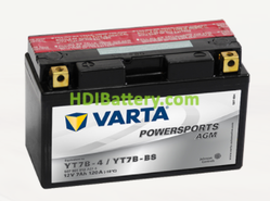 Bateria para moto Varta 12v 7ah 120A PowerSports AGM YT7BA-4/YT7B-BS 150 x 66 x 94 mm