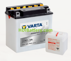 Bateria para moto Varta 12v 7ah 74A PowerSports Freshpack 12N7-4A 136 x 75 x 133 mm