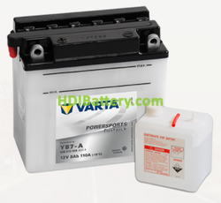 Bateria para moto Varta 12v 8ah 110A PowerSports Freshpack YB7-A 137 x 76 x 134 mm