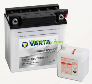 Bateria para moto Varta 12v 9ah 85A PowerSports Freshpack 12N9-3B-YB9-B 136 x 76 x 140 mm