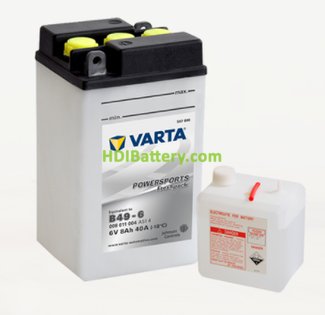 Bateria para moto Varta 6v 8ah 40A PowerSports Freshpack B49-4 91 x 83 x 161 mm
