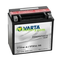 Batería para moto Varta AGM PowerSports YTX14-4 / YTX14-BS 12V 12Ah 200A 
