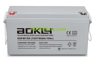 Batería Solar Aokly Power 12V 150Ah 6GFM150