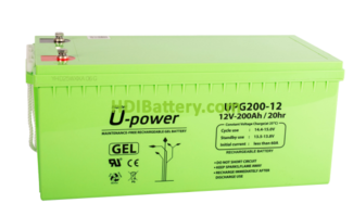Batería de Gel UP-G200-12 U-Power 12V 200Ah 