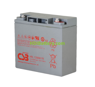 Batera para UPS-SAI 12v 80w Plomo Agm HR-1280W CSB