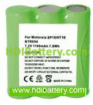 Batería para walkie talkie MOTOROLA SP10/HT10 7,2V/1100mAh