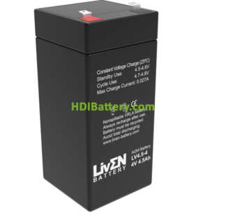 Batera plomo AGM 4V 4,5Ah Liven Battery 