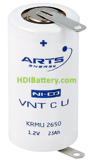 Batería recargable SC Ni-Cd ARTS 1.2V 1800mAh