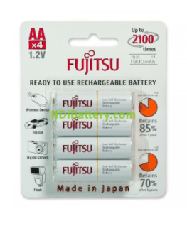 Batera Recargable AA Fujitsu 1,2V min 1900 mAh