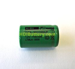 Batería recargable cilíndrica de Ni-MH 1/2 A 1.1 Ah