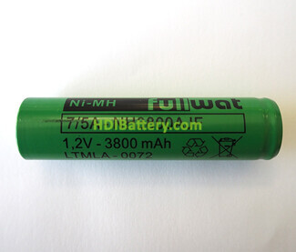 Batera recargable cilndrica de Ni-MH 1.2 V 3800MAH