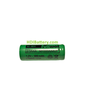 Batera recargable cilndrica de Ni-MH 1.2V 300 mAh 2-3 AAA