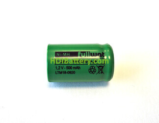 Batera recargable cilndrica de Ni-MH 1.2V 500 mAh