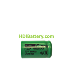 Batera recargable cilndrica de Ni-MH 1.2V 500 mAh