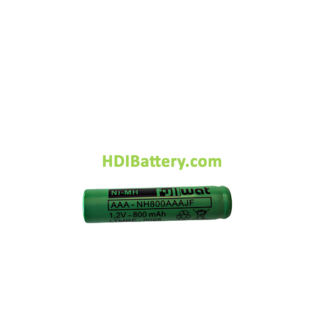 Batera recargable cilndrica de Ni-MH 1.2V 800 mAh