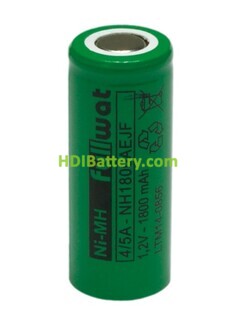 Batera recargable cilndrica de Ni-MH 1,2Vdc - 1800MAH 