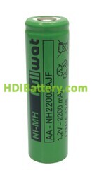 Batería recargable cilíndrica de Ni-MH 1,2Vdc / 2,200Ah