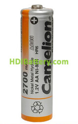 Batería recargable cilíndrica NI-MH AA/RC06 1.2v 2700mah
