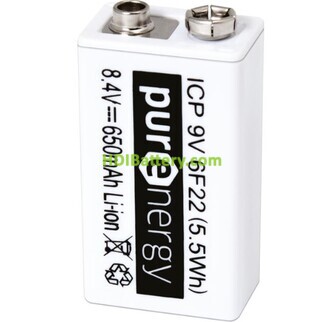 Batera recargable Li-Ion ICP9V 8,4V 650mAh 