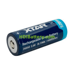 Batería recargable Li-Ion con protección XTAR 26650 3.6V 5200mAh