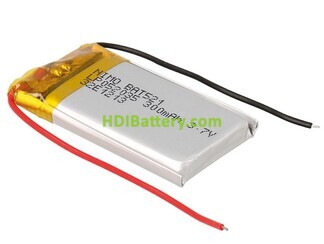 Batería recargable Li-Polímero GSP052035 3,7V 280mA 20x35x5mm