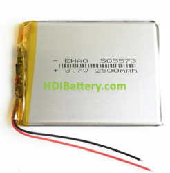 Batera recargable Lipo de polmero de litio 3.7V 2500mAh