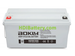Batería solar 12V 150Ah Aokly Power 6GFM150G