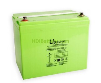 Batería Solar U-Power Carbono-Gel UP-CG80-12 12V 80ah