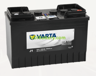 Batera Varta 12 voltios 125 ah 720A Promotive Black ref. J1 349 x 175 x 290 mm