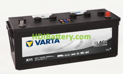 Batería Varta 12 voltios 143 ah 900A Promotive Black ref. K11 508 x 174 x 205 mm