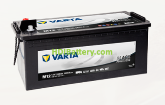 Batera Varta 12 voltios 180 ah 1400A Promotive Black ref. M12 513 x 223 x 223 mm