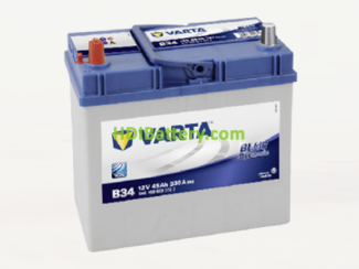 Batera Varta 12 voltios 45 ah 330A Blue Dynamic ref. B34 238 x 129 x 227 mm