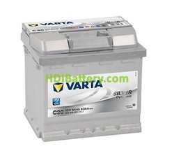 Batería Varta 12 voltios 54Ah 530A silver Dynamic Ref: C30 207 x 175 x 190 mm
