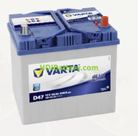 Batera Varta 12 voltios 60 ah 540A Blue Dynamic ref. D47 232 x 173 x 225 mm