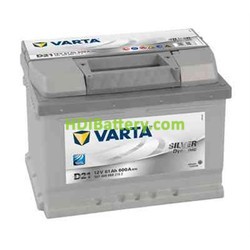 Batería Varta 12 voltios 61ah 600A Silver Dynamic ref. D21 242 x 175 x 175 mm