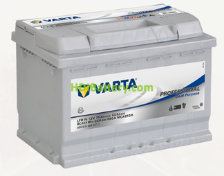 Batera Varta Professional Dual Purpose 12v 75Ah 650A LFD75 278 x 175 x 190 mm