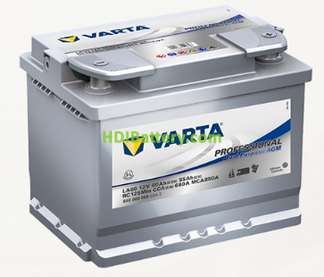 Batera para caravanas Varta Professional Purpose AGM 12 voltios 60Ah 680A LA60 242 x 175 x 190 mm
