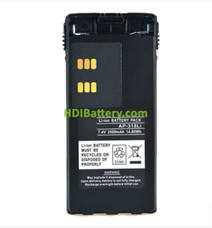 Batera walkie-talkie de Li-Ion Motorola 7.4V 2000mAh