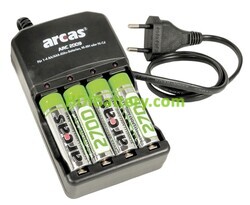 Cargador baterías 1-4 AAA/AA NI-MH