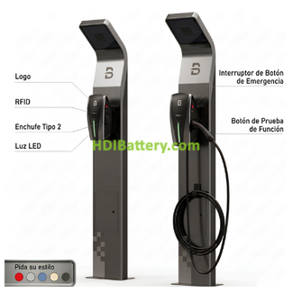 Cargador para coche el�ctrico 7.4kW 230V Monof�sico con cable, RFID y Gesti�n Inteligente