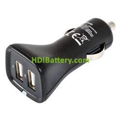 Cargador Mechero NIMO CAR212 12/24V USB 5Vcc-2400mA + 1000mA