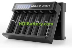Cargador USB de 6 Ranuras para 18650 MC6C XTAR