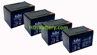 Kit 4 bater�as AGM KAISE KB1212EV 48V 12Ah
