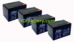 Conjunto 4 baterías AGM KAISE KB1212EV 48V 12Ah