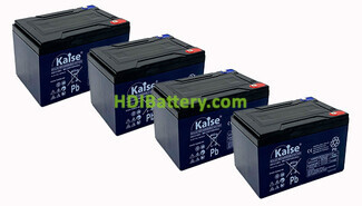 Kit 4 bateras AGM KAISE KB1212EV 48V 12Ah