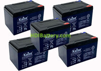 Kit 5 bater�as AGM KAISE KB1212EV 60V 12Ah